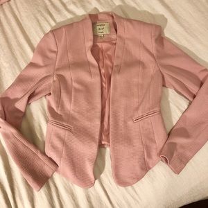 Baby pink fitted blazer size small